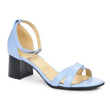 Sandale dama din piele naturala bleu 3098