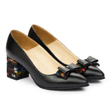 Pantofi dama din piele naturala neagra 2019