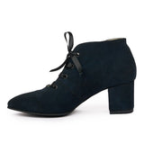 Botine dama din piele naturala bleumarin 1049