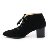 Botine dama din piele naturala neagra 1050