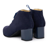 Botine dama din piele naturala bleumarin 1055