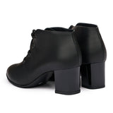 Botine dama din piele naturala neagra 1058