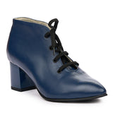 Botine dama din piele naturala bleumarin 1059