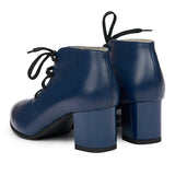 Botine dama din piele naturala bleumarin 1059