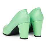 Pantofi dama din piele naturala verde 2070