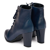 Botine dama bleumarin din piele naturala 1003